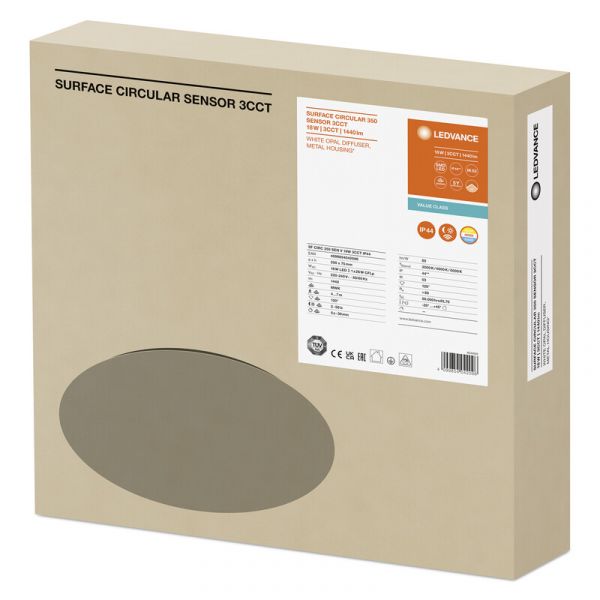PINTA-ASENNUSVAL SF CIRC SF CIRC IP44 18W 3CCT SENSOR