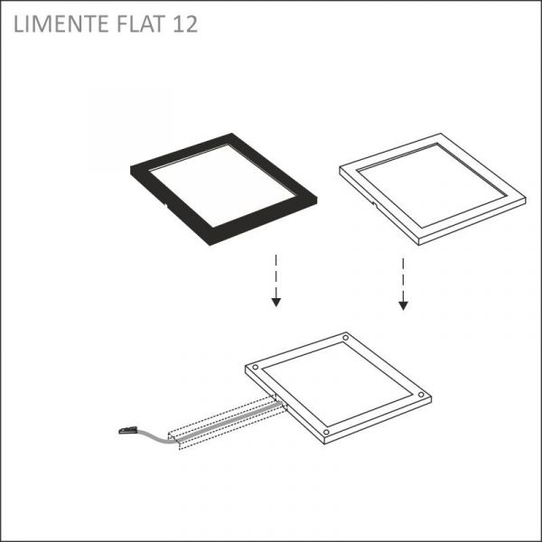 KALUSTEVALAISIN LIMENTE FLAT12 6W 4K VA/MU