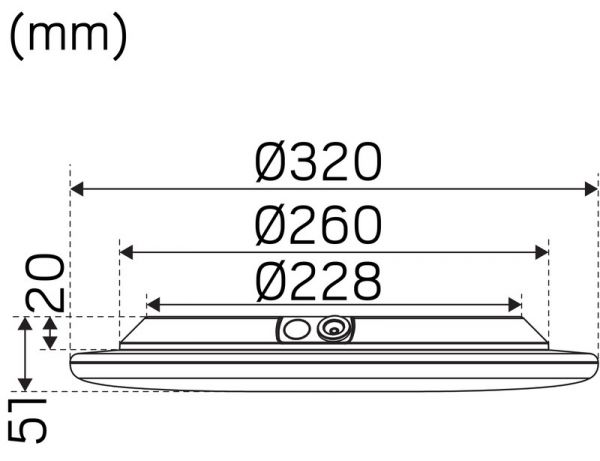 PINTA-ASENNUSVALAISIN MOON IP44 1700lm 17W 3/4K WH DIM