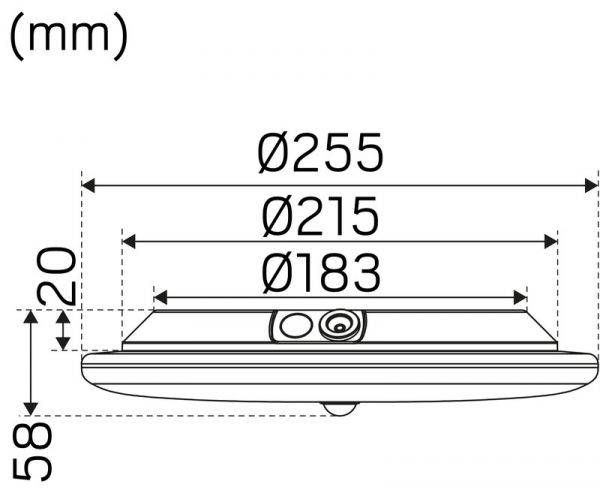PINTA-ASENNUSVALAISIN MOON IP44 1180lm 12,5W 3/4K WH PIR