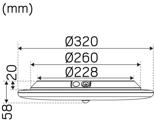 PINTA-ASENNUSVALAISIN MOON IP44 1700lm 17,5W 3/4K WH PIR