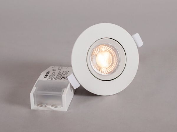 ALASVALO COMFORT TWIST QUICK IP44 470lm 6,5W 2/3/4K TILT WH