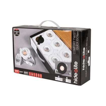ALASVALO COMFORT TWIST QUICK IP44 6,5W 2/3/4K TILT BL 6PACK