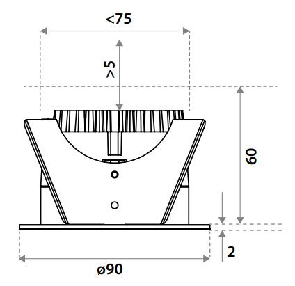ALASVALO ILLUXTRON FLUXE 75 HV-FD 800Lm 3K 80° VA