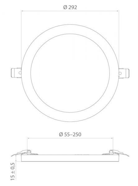 ALASVALO CIO MULTI IP20 16W 830/840/865 DIM WH