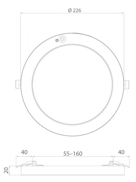 ALASVALO CIO MULTI IP20 12W 830/840/865 PIR WH