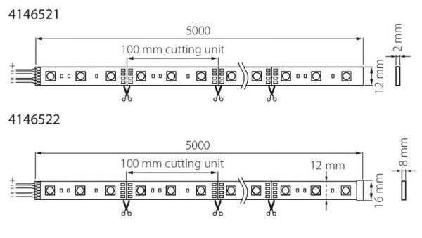 VALOPROFIILI/-NAUHA COLORIS KIT IP20 24V 50W RGBTW 5M
