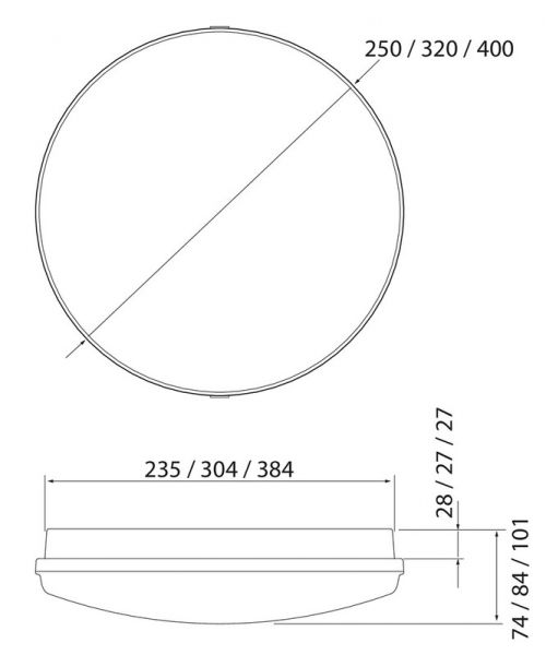 PINTA-ASENNUSVALAISIN LUMI DUO 250 IP44 9W 830/840 PCO WH