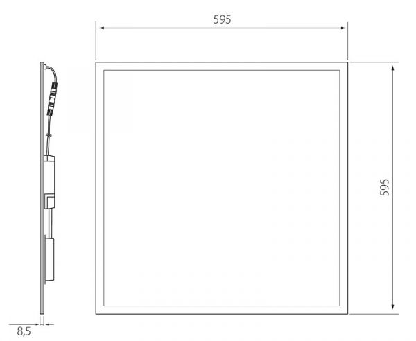 MODUULIVALAISIN PLATA IP20 41W/840 DA2 PSMP WH