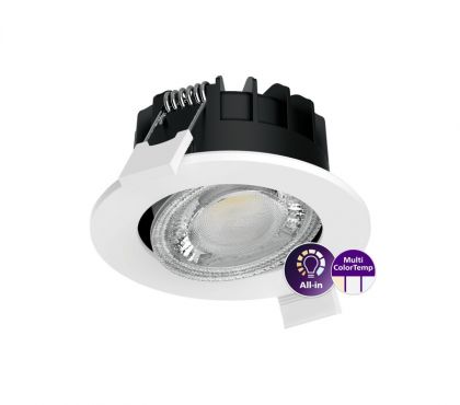 KOHDEVALAISIN LEDINAIRE ALL-IN 550LM CCT 6W 40D IP65/IP20 WH