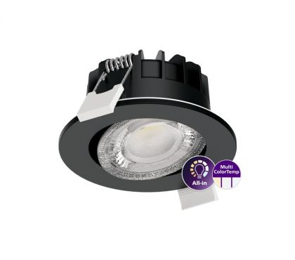 KOHDEVALAISIN LEDINAIRE ALL-IN 550LM CCT 6W 40D IP65/IP20 BK