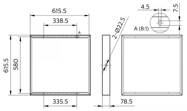 MEKAANINEN LISÄTARVIKE PHILIPS PINTA-ASENNUSKEHYS 60X60