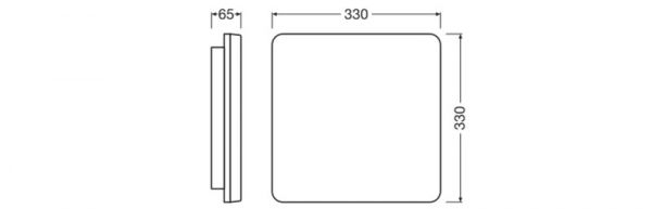 PINTA-AS.VALAISIN LEDVANCE SF FLAT SQ 330 19W CCT ML