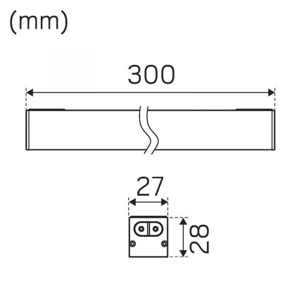 PINTA/RIPUSTUSVAL. FLEXLINE IP20 545LM 6W 27/3/4K WH