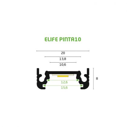 VALOPROFIILI/-NAUHA ELIFE AL 20X8X3000 MUS