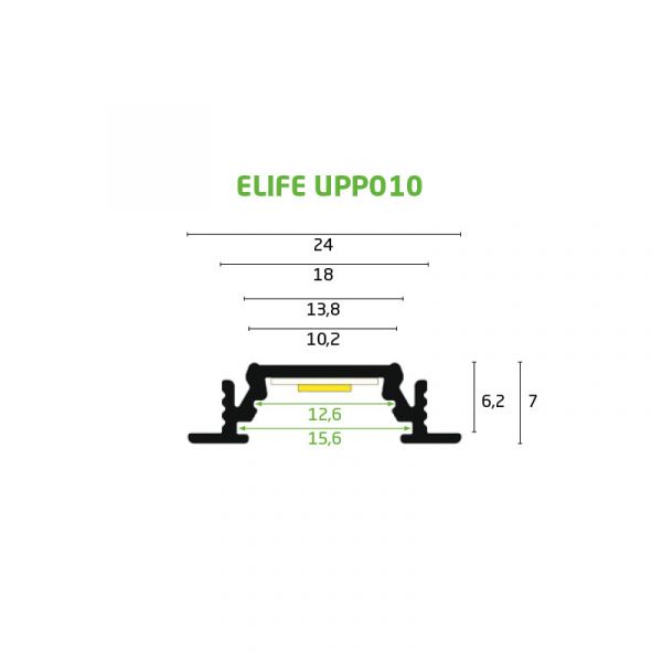 VALOPROFIILI/-NAUHA ELIFE AL 24X7X2000 VAL