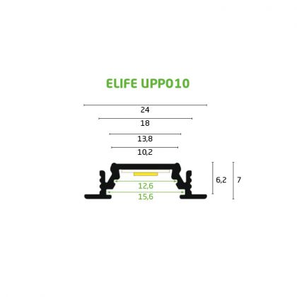 VALOPROFIILI/-NAUHA ELIFE AL 24X7X3000 VAL