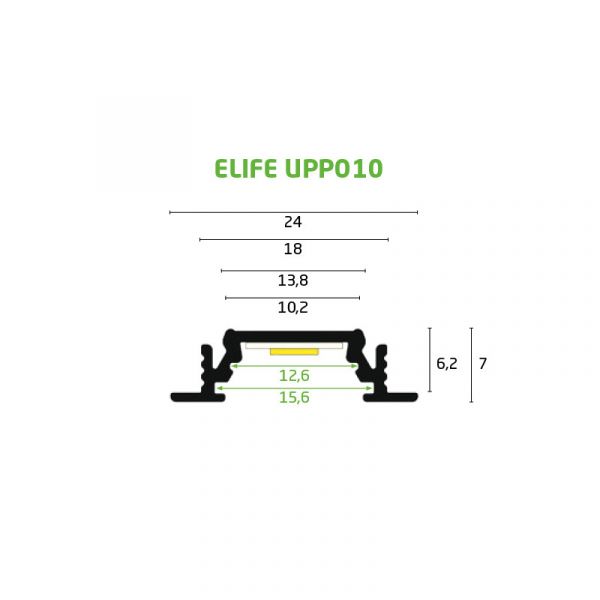 VALOPROFIILI/-NAUHA ELIFE AL 24X7X3000 VAL