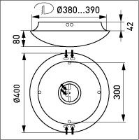 YLEISVALAISIN AVR400 IP44 LED 18W/840 E PC O