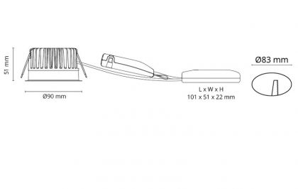 ALASVALO SG SOFT SLIM 9W 3K IP54 VA