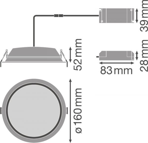ALASVALO LEDVANCE ALU DL ALU DN150 14W/4000K IP44