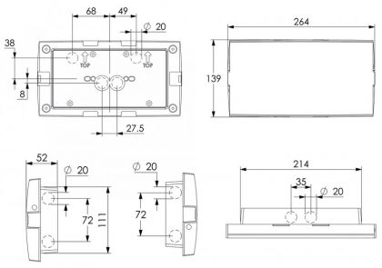 TURVAVALAISIN COMBO YB171W120 24-230VAC/DC IP40