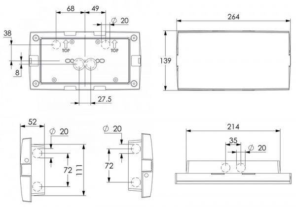 TURVAVALAISIN COMBO YB171W120 24-230VAC/DC IP40