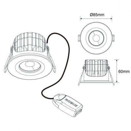 ALASVALO ROBUS IP65 7W 830-860 DIM 520-610LM