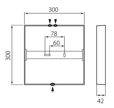 PINTA-ASENNUSVALAISIN KUBO 300 IP20 21W/830 DIM PCO WH
