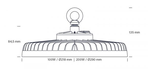 SYVÄSÄTEILIJÄ NORDTRONIC IP65 IK08 14000LM 100W 840 BK