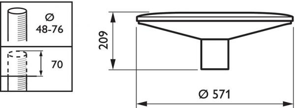 PYLVÄSVALAISIN PHILIPS TOWNGUI BDP100 LED60-/840 II DS PCF LS