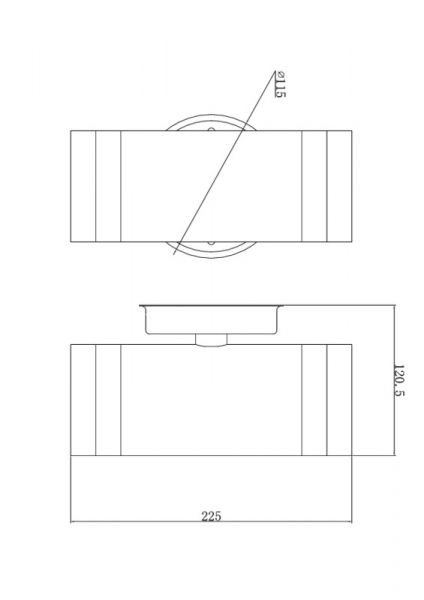 SEINÄVAL ULKO ALPPILADOUBLEXLW IP44 2XGU10 GLC WH