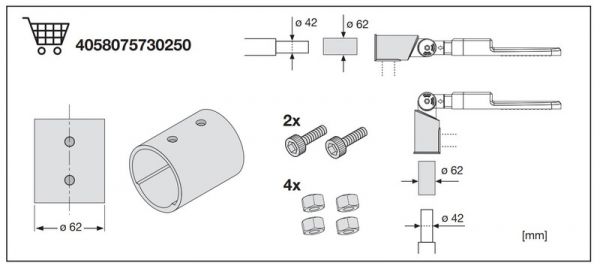 MEKAANINEN LISÄTARV. LEDVANCE SL AREA ADAPTER 60-42 SOVITIN