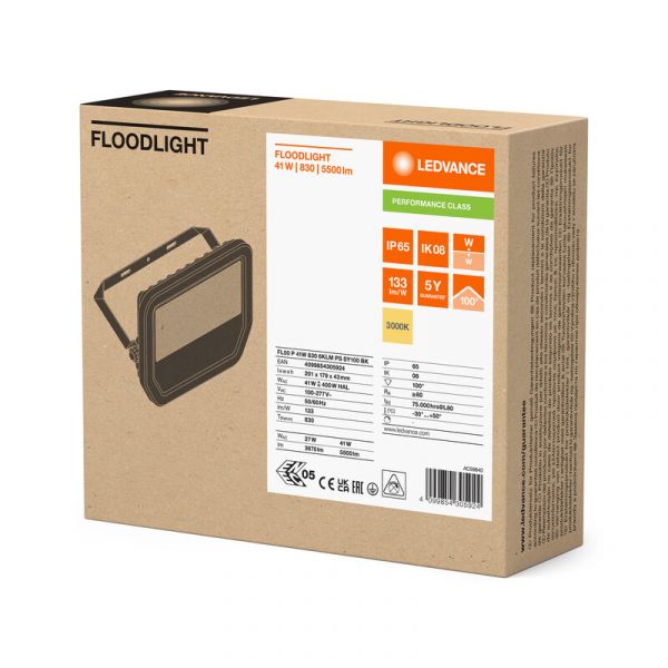 VALONHEITIN FLOODLIGHT PFM FL 50 5500LM 830 SYM ML BK