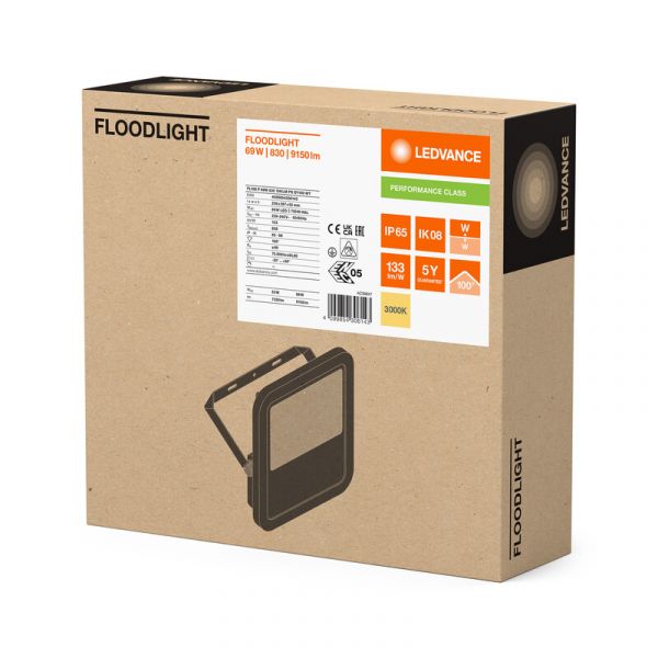 VALONHEITIN FLOODLIGHT PFM FL 100 10000LM 840 SYM ML BK