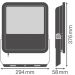 VALONHEITIN FLOODLIGHT PFM FL 200 20000LM 840 SYM ML BK