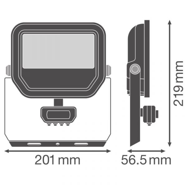 VALONHEITIN FLOODLIGHT SENSOR FL 50 6000LM 840 SYM S ML BK