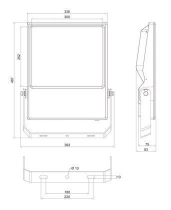 VALONHEITIN RANGE IP66 36000LM 300W/740 ASYM