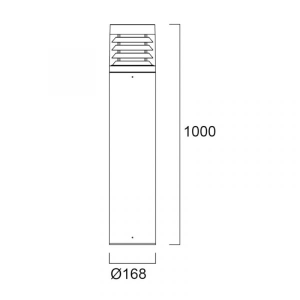 POLLARIVALAISIN START BOLLARD IP65 1M 19W 1100LM 830/840 ANT