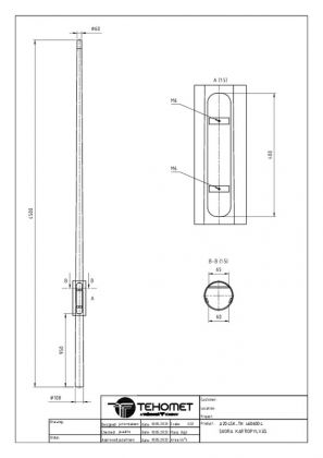 KARTIOPYLVÄS TEHOMET KH4/60 KARTIOPYLVÄS/108MM