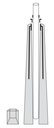 PYLVÄSJALUSTA LUJABETONI RBJ-A2 (38-50. 60.3MM. 1-3M)