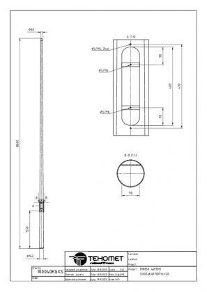 KARTIOPYLVÄS TEHOMET B108SK 8.5m/146mm SUORA
