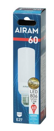 LED-LAMPPU AIRAM TUB37 840 806lm E27 OP
