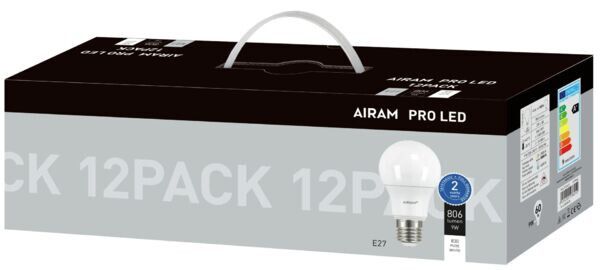 LED-LAMPPU AIRAM MÄYRÄKOIRA A60 830 806lm E27 OP 12BX