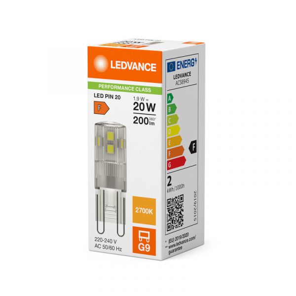 PIENOISLAMPPU LEDVANCE PIN 1,9W/827 180LM G9 CL