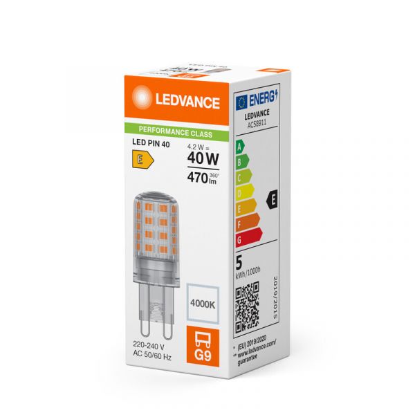 PIENOISLAMPPU LEDVANCE PIN 4,2W/840 470LM G9 CL