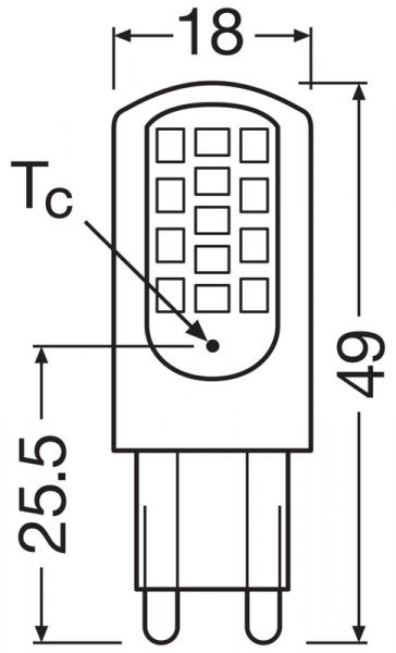 PIENOISLAMPPU LEDVANCE PIN 4,2W/840 470LM G9 CL