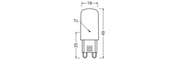 PIENOISLAMPPU LEDVANCE PIN 3W/827 320LM G9 DIM CL