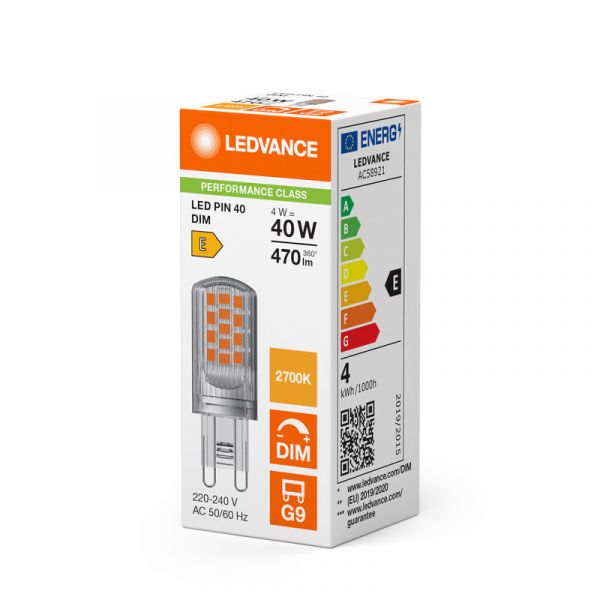 PIENOISLAMPPU LEDVANCE PIN 4W/827 470LM G9 DIM CL