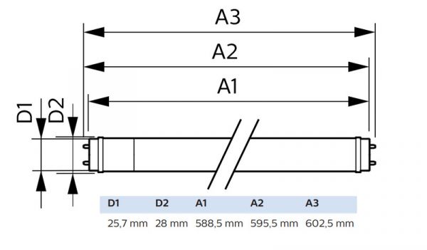 LED-VALOPUTKI T8 COREPRO LED T8 600MM 830 750LM 8W EM/230V